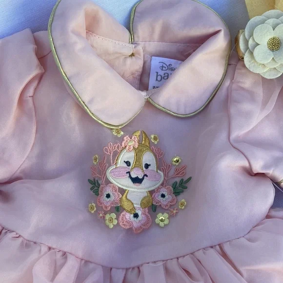 Disney Pink Thumper Baby Dress w/ Headband Size 0-3 Months - Picture 2 of 8